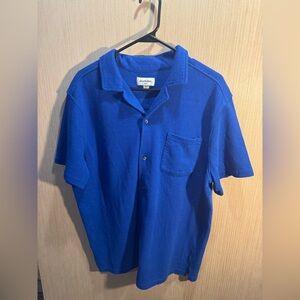 Goodfellow & Co Men's Royal Blue Casual Button Down Shirt Size Medium NWT
